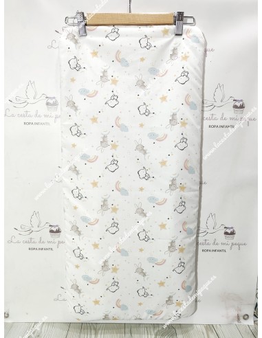 Colchoneta Capazo Universal Elefantes Rainbow