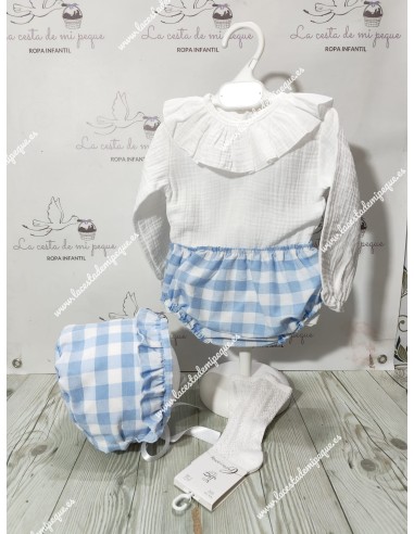 Braguita Cubrepañal Unisex Vichy Colores