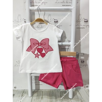 Conjunto Short Lazo Fucsia