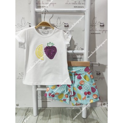 Conjunto Short Frutas Fresa y Limón