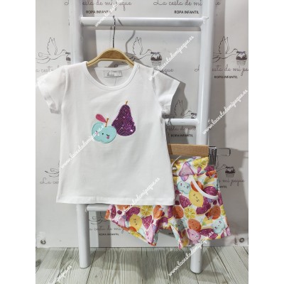 Conjunto Short Frutas Pera y Manzana