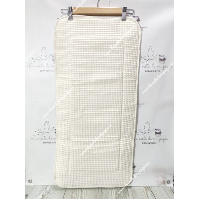 Colchoneta Capazo Universal Waffle Beige