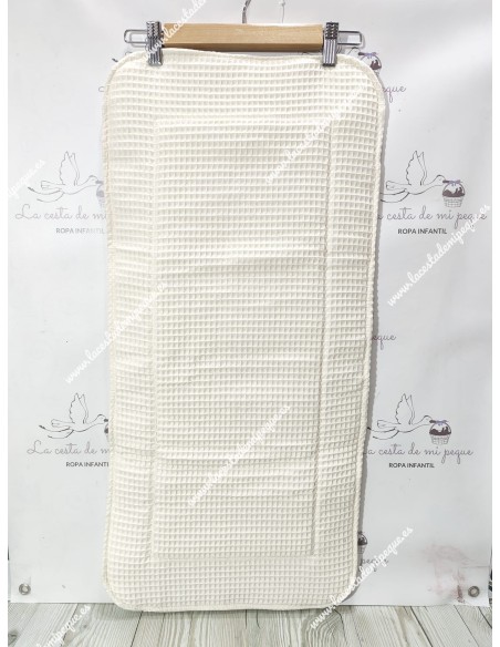 Colchoneta Capazo Universal Waffle Beige