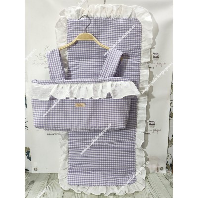 Bolso Cremallera y Funda Universal Vichy Malva Cuadros-P...