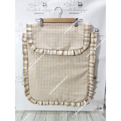 Colcha Capazo Universal Vichy Beige Cuadros-P Combi