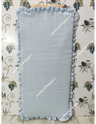 Colchoneta Capazo Universal Bambula celeste volante alrededor