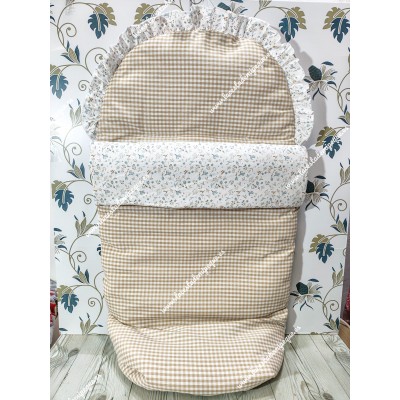 Saco Universal Vichy Beige Cuadros-P Combi Flores Camel