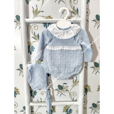 Conjunto Peto Hilo 3 Piezas Celeste