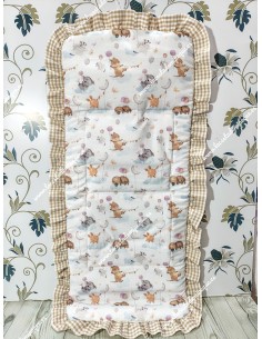 Bolso Cremallera y Funda Universal Animalitos y Globos Combi Vichy Beige Cuadros-P Volante Mixto 2