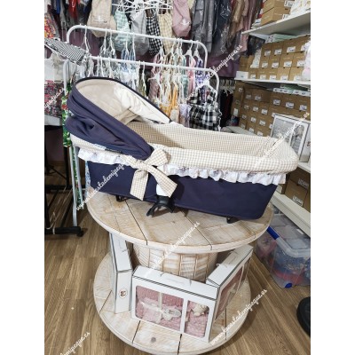 Funda Cubre-Capazo Universal Vichy Beige Cuadros-P...