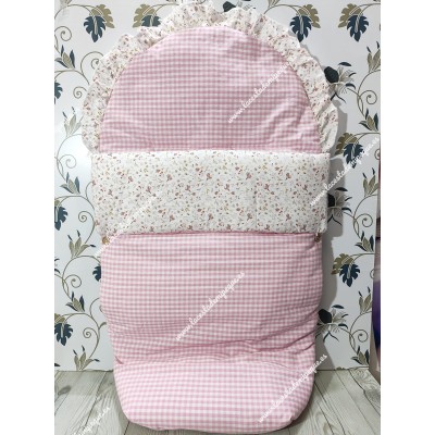 Saco Universal Vichy Rosa Cuadros-P Combi Flores Y Hojas...