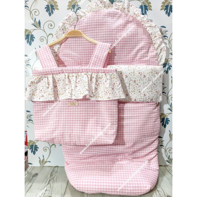 Pack Bolso y Saco Universal Vichy Rosa Cuadros-P Combi...