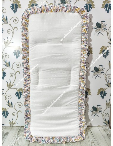 Funda Universal Plumeti Blanco Volante entero flores otoñales rosa