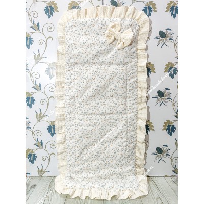 Funda Universal Flores Camel Volante Waffle Beige Lazo