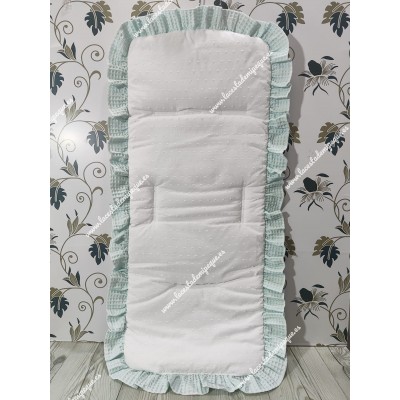 Funda Universal Plumeti Blanco Volante Waffle Verde Agua