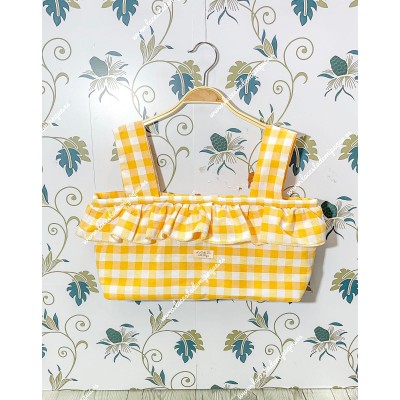Bolso Minibag Vichy Amarillo Cuadros-M Volante