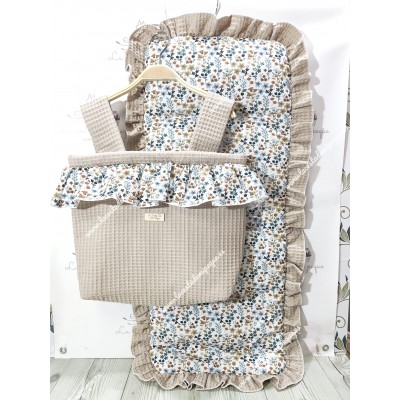 Bolso Cremallera y Funda Universal Waffle Camel Volante...