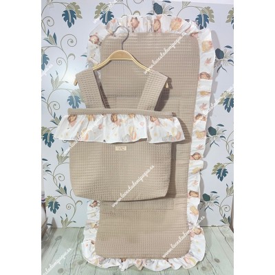 Bolso Cremallera y Funda Universal Waffle Camel Volante...