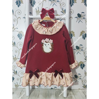 Vestido Granate Erizo Diverchic