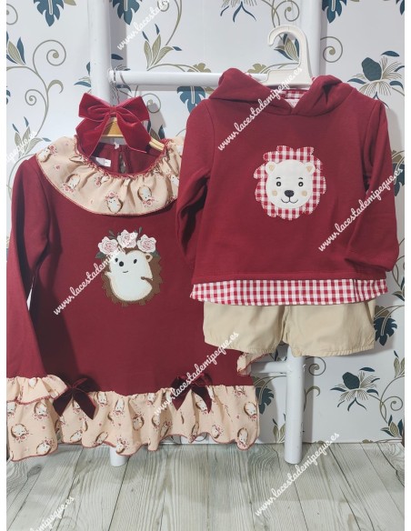 Vestido Granate Erizo Diverchic