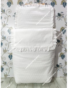 Saco Capazo Desmontable Plumeti blanco