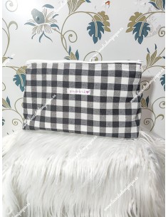 Neceser Vichy Negro Cuadro mediano