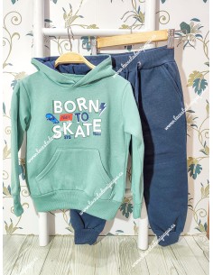 Chándal Skate Verde-Marino