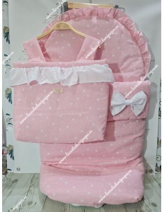 Saco Universal Rosa Estrellas Blanco 2
