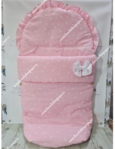 Saco Universal Rosa Estrellas Blanco