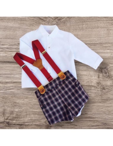 Conjunto Camisa y Pantalón Tirantes Burdeos Del Sur