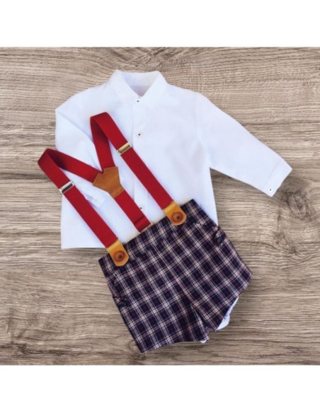 Conjunto Camisa y Pantalón Tirantes Burdeos Del Sur