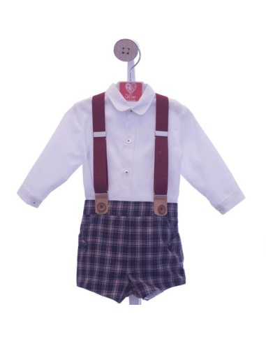 Conjunto Camisa y Pantalón Tirantes Burdeos Del Sur