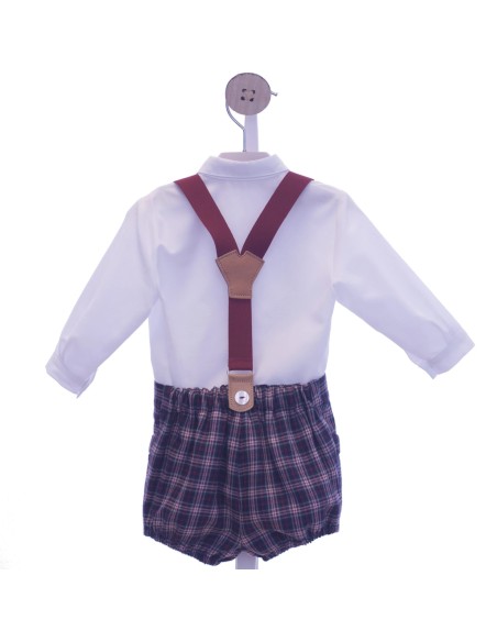 Conjunto Camisa y Pantalón Tirantes Burdeos Del Sur