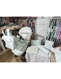 Saco Universal Waffle Verde Agua Combi Plumeti Blanco 2