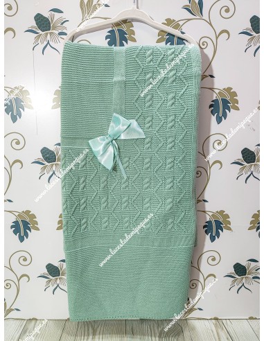 Toquilla Lana verde jade lazo raso