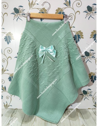 Toquilla Lana verde jade lazo raso