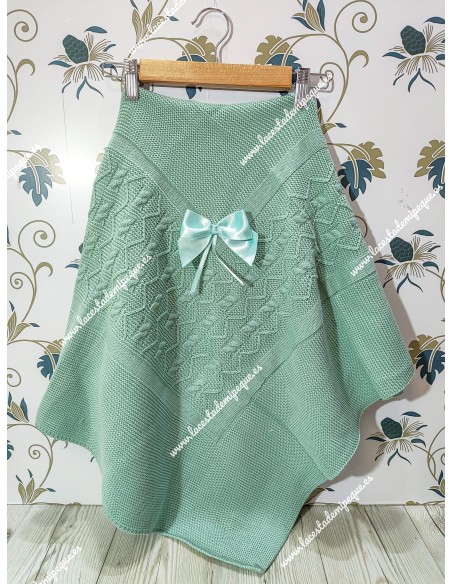 Toquilla Lana verde jade lazo raso