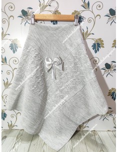 Toquilla Lana gris lazo raso 2