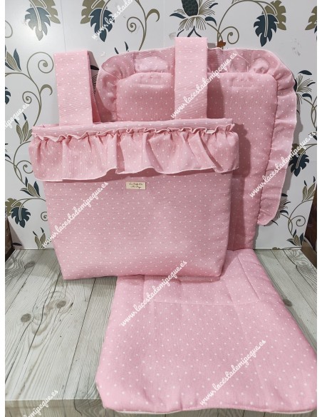 Bolso y Funda Universal Rosa Topitos