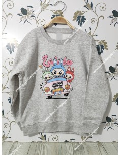 Sudadera Gris Labubu
