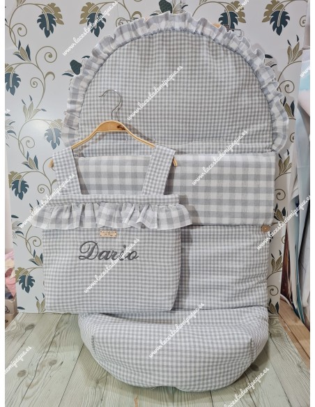 Saco Universal Vichy Gris Pequeño Combi