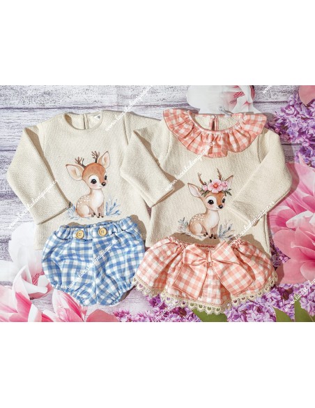 Conjunto Pololo Ciervo Jersey Chenilla