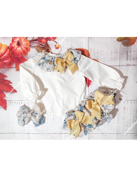 Conjunto Blusa y Faldita Giralda  “Hecho a Mano”