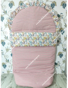 Saco Universal Vichy Maquillaje cuadro pequeño Combinado con flores