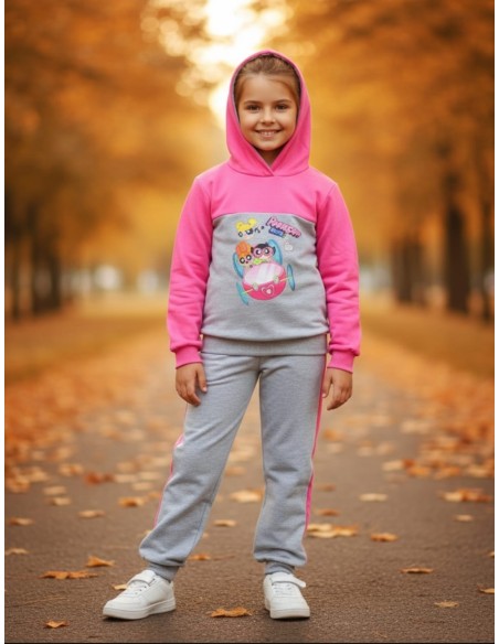 Chándal Supernenas Gris-Rosa