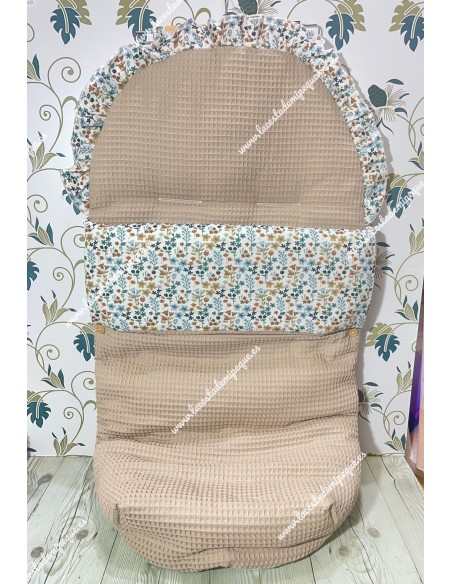 Saco Universal Waffle Camel  Combi Flores Otoñales-C