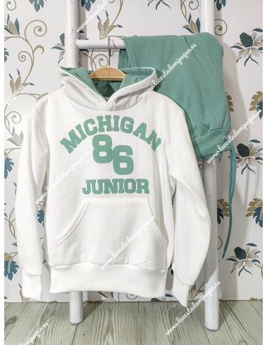 Chándal Michigan Blanco-Verde