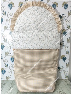 Saco Universal Vichy Beige Cuadros-P Combi Flores Camel mixto
