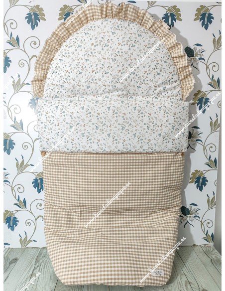 Saco Universal Vichy Beige Cuadros-P Combi Flores Camel mixto