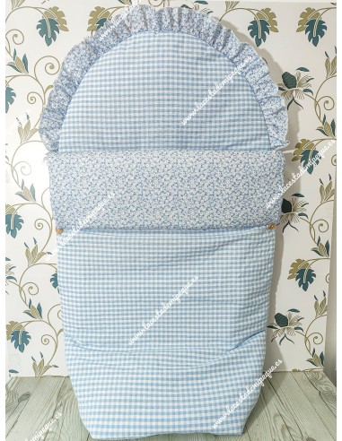Saco Universal Vichy Celeste Cuadros-P Combi liberty celeste